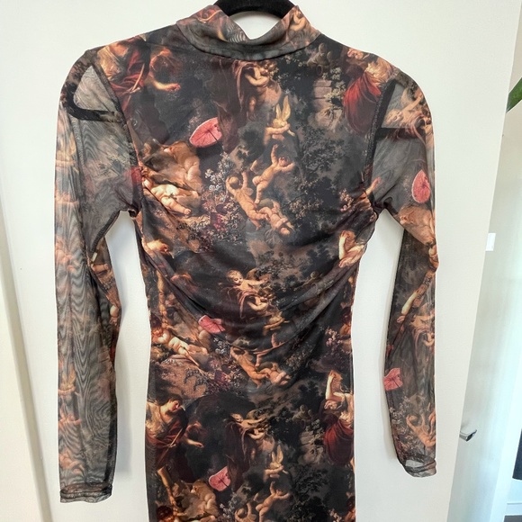 Long Sleeve Sheer Dress - Picture 3 of 5